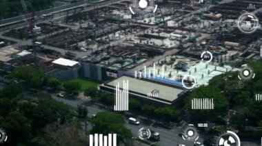 İnşaat alanı üzerinde değişiklik grafikli inşaat teknolojisi kavramı