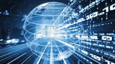 Fütürist küresel sosyal medya, insanlar iletişim ağı ve dijital veri paylaşımı