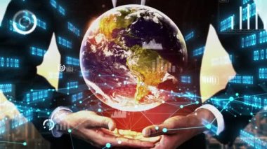 İnternet Ağı kavramsal 5G İletişim Teknolojisi