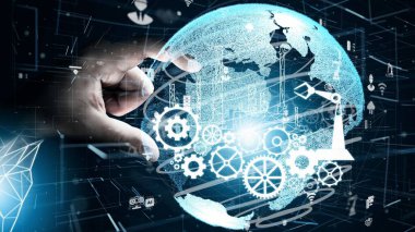 Futuristic industry 4.0 and inventive mechanized engineering concept