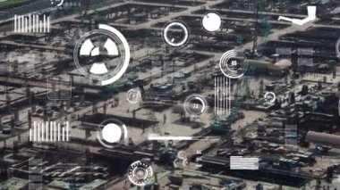 İnşaat alanı üzerinde değişiklik grafikli inşaat teknolojisi kavramı