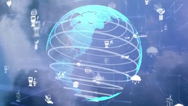 環境保全技術と地球規模の持続可能なESG変化 — ストック動画