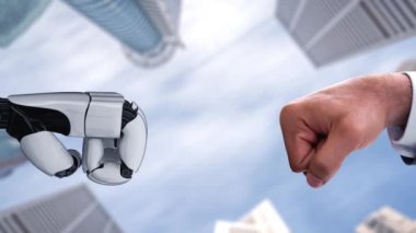 Gelecekçi robot yapay zeka yapay zeka aydınlatıcı yapay zeka teknolojisi konsepti