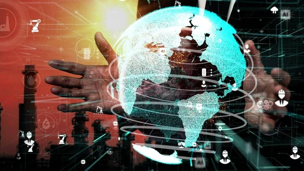 Makine durumunu sunan kavramsal endüstri veri gösterge paneli