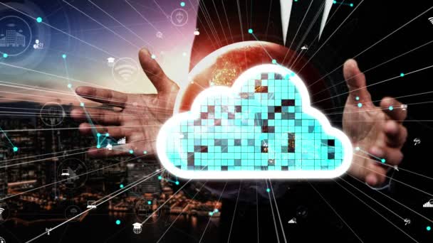 Cloud computing conceptuel et technologie de stockage de données pour l'innovation future — Video