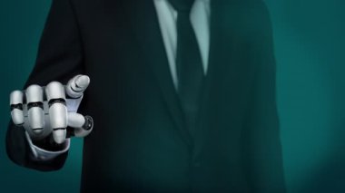 Gelecekçi robot yapay zeka devrimci yapay zeka teknolojisi konsepti