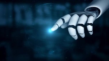 Gelecekçi robot yapay zeka yapay zeka aydınlatıcı yapay zeka teknolojisi konsepti