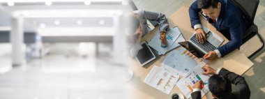 İş adamları grup toplantısı daha geniş açıdan çekildi