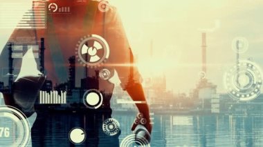 Geleceğin fabrikası ve yaratıcı enerji endüstrisi konsepti