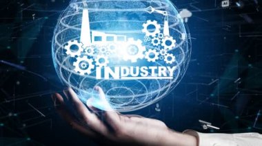 Futuristic industry 4.0 and inventive mechanized engineering concept