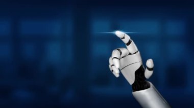 Gelecekçi robot yapay zeka devrimci yapay zeka teknolojisi konsepti