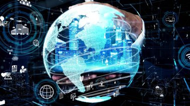 İnternet Ağı kavramsal 5G İletişim Teknolojisi