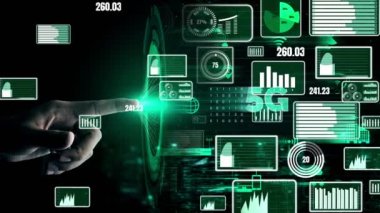 İnternet Ağı kavramsal 5G İletişim Teknolojisi