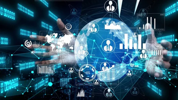 Mennesker netværk og global kommunikation konceptuelle - Stock-foto