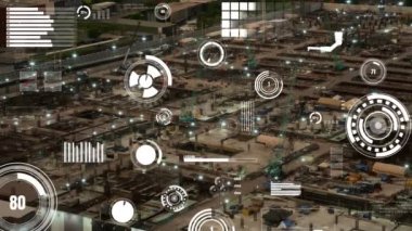 İnşaat alanı üzerinde değişiklik grafikli inşaat teknolojisi kavramı