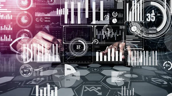 Big Data Technology for Business Finance konceptuelle. - Stock-foto
