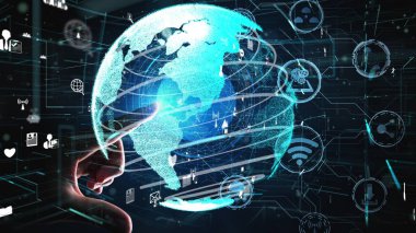 İnternet Ağı kavramsal 5G İletişim Teknolojisi