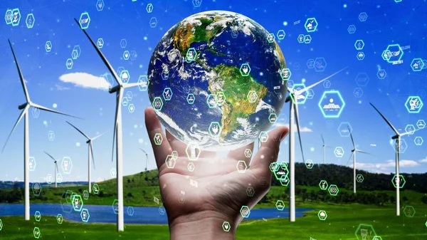 Conceptual environmental conservation and sustainable ESG development — Stock Photo, Image