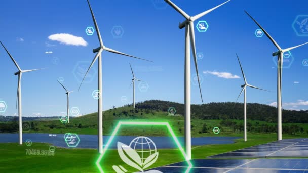 Экологические технологии и приближение к глобальной устойчивой ESG — стоковое видео