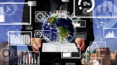 İnternet Ağı kavramsal 5G İletişim Teknolojisi