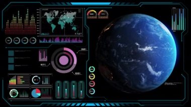 Yörüngesel küresel ağ oluşturma 3B ile gelecekçi VR baş ekran tasarımı