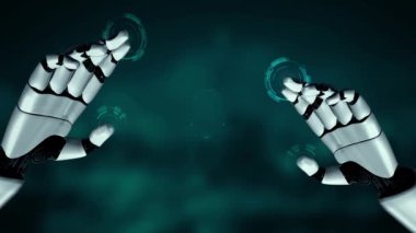 Gelecekçi robot yapay zeka yapay zeka aydınlatıcı yapay zeka teknolojisi konsepti