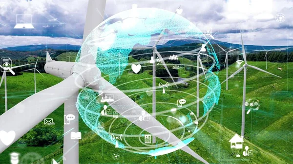 환경 보호 기술 과 글로벌 지속 가능 ESG 접근 — 스톡 사진