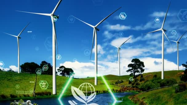 Tecnología de conservación ambiental y enfoque global sostenible ESG — Vídeos de Stock