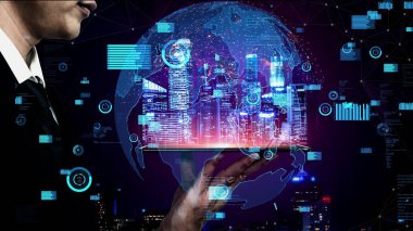 İnternet Ağı kavramsal 5G İletişim Teknolojisi