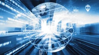 Çevrimiçi trafik kontrol sistemine sahip gizli gelecekçi şehirde akıllı ulaşım