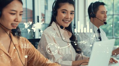 Müşteri desteği çağrı merkezi kıskanç grafik ile veri sağlar