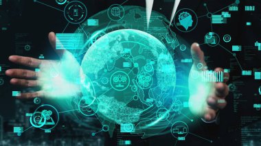 İnternet Ağı kavramsal 5G İletişim Teknolojisi