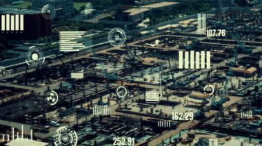 İnşaat alanı üzerinde değişiklik grafikli inşaat teknolojisi kavramı