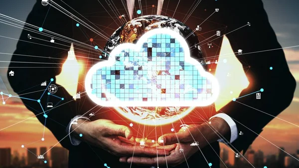 Cloud computing conceptuel et technologie de stockage de données pour l'innovation future — Photo