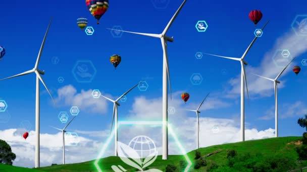 Технологія збереження навколишнього середовища та наближення до глобальної стійкої ESG — стокове відео
