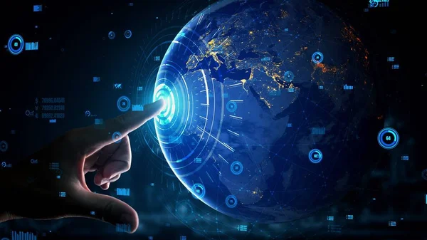 İnternet Ağı kavramsal 5G İletişim Teknolojisi