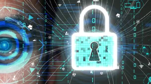 データプライバシーの概念を保護するためのサイバーセキュリティ暗号化技術 — ストック動画