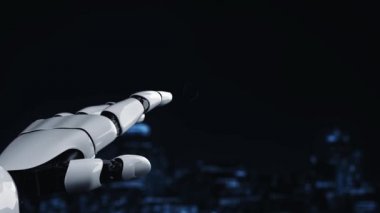 Gelecekçi robot yapay zeka yapay zeka aydınlatıcı yapay zeka teknolojisi konsepti