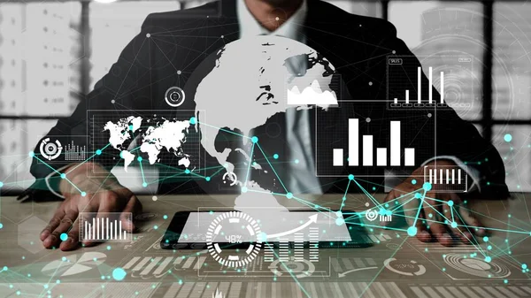 Big Data Technologie voor Business Finance conceptueel. — Stockfoto