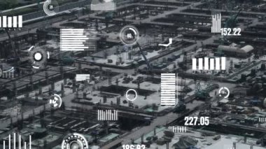 İnşaat alanı üzerinde değişiklik grafikli inşaat teknolojisi kavramı