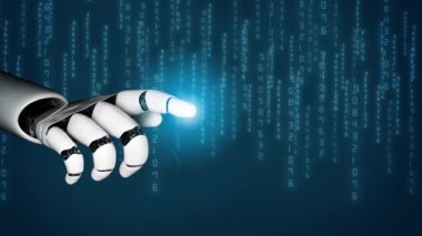 Gelecekçi robot yapay zeka devrimci yapay zeka teknolojisi konsepti