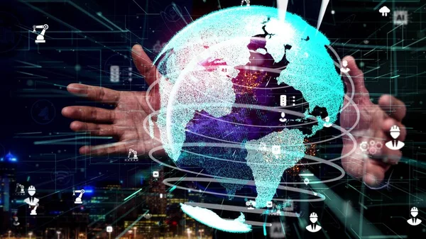 Makine durumunu sunan kavramsal endüstri veri gösterge paneli