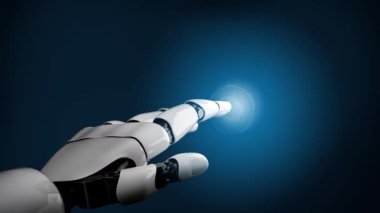 Gelecekçi robot yapay zeka devrimci yapay zeka teknolojisi konsepti