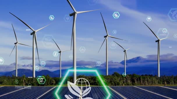 Tecnología de conservación ambiental y enfoque global sostenible ESG — Vídeo de stock