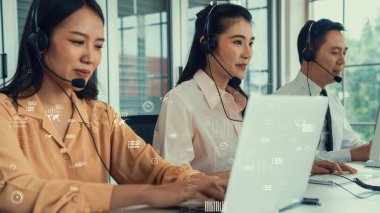 Müşteri desteği çağrı merkezi kıskanç grafik ile veri sağlar