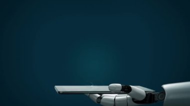 Gelecekçi robot yapay zeka devrimci yapay zeka teknolojisi konsepti