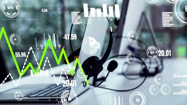 Üzleti műszerfal a pénzügyi adatok elemzéséhez tervezett grafikus ábra — Stock Fotó