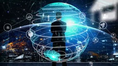 İnternet Ağı kavramsal 5G İletişim Teknolojisi