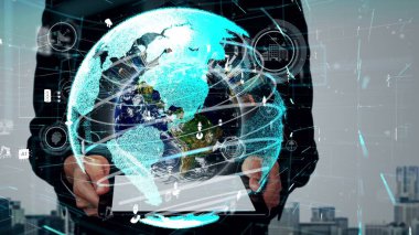 İnternet Ağı kavramsal 5G İletişim Teknolojisi