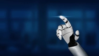 Gelecekçi robot yapay zeka devrimci yapay zeka teknolojisi konsepti